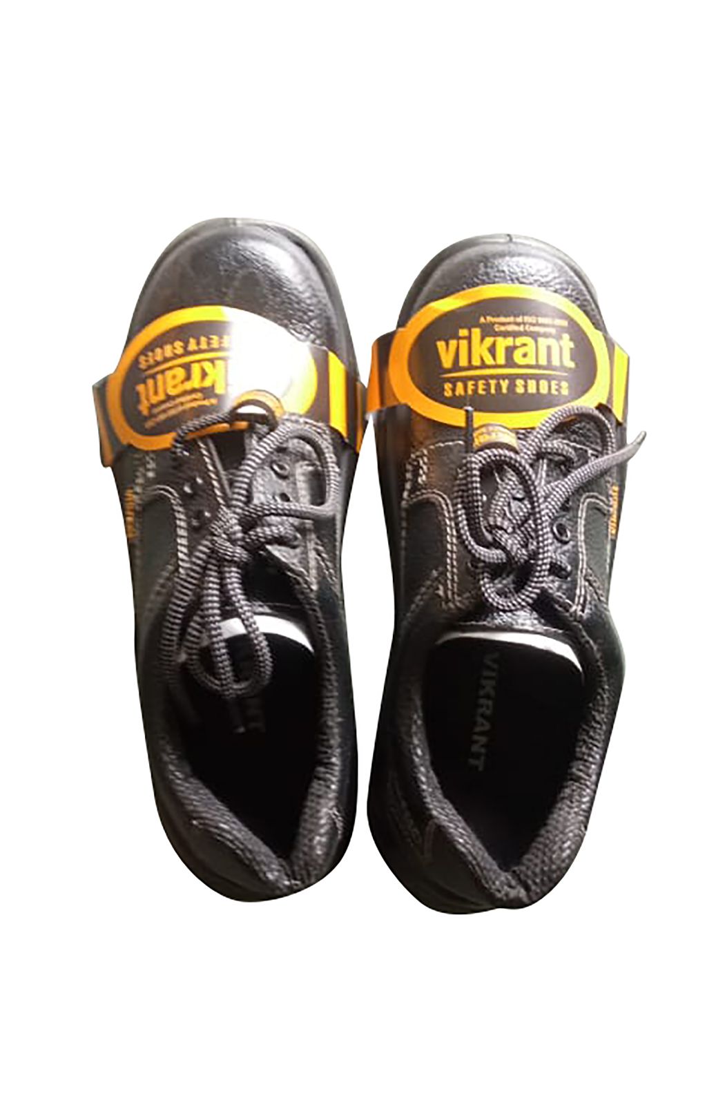 Real Leather Steel Toe Safety Shoes Black_0