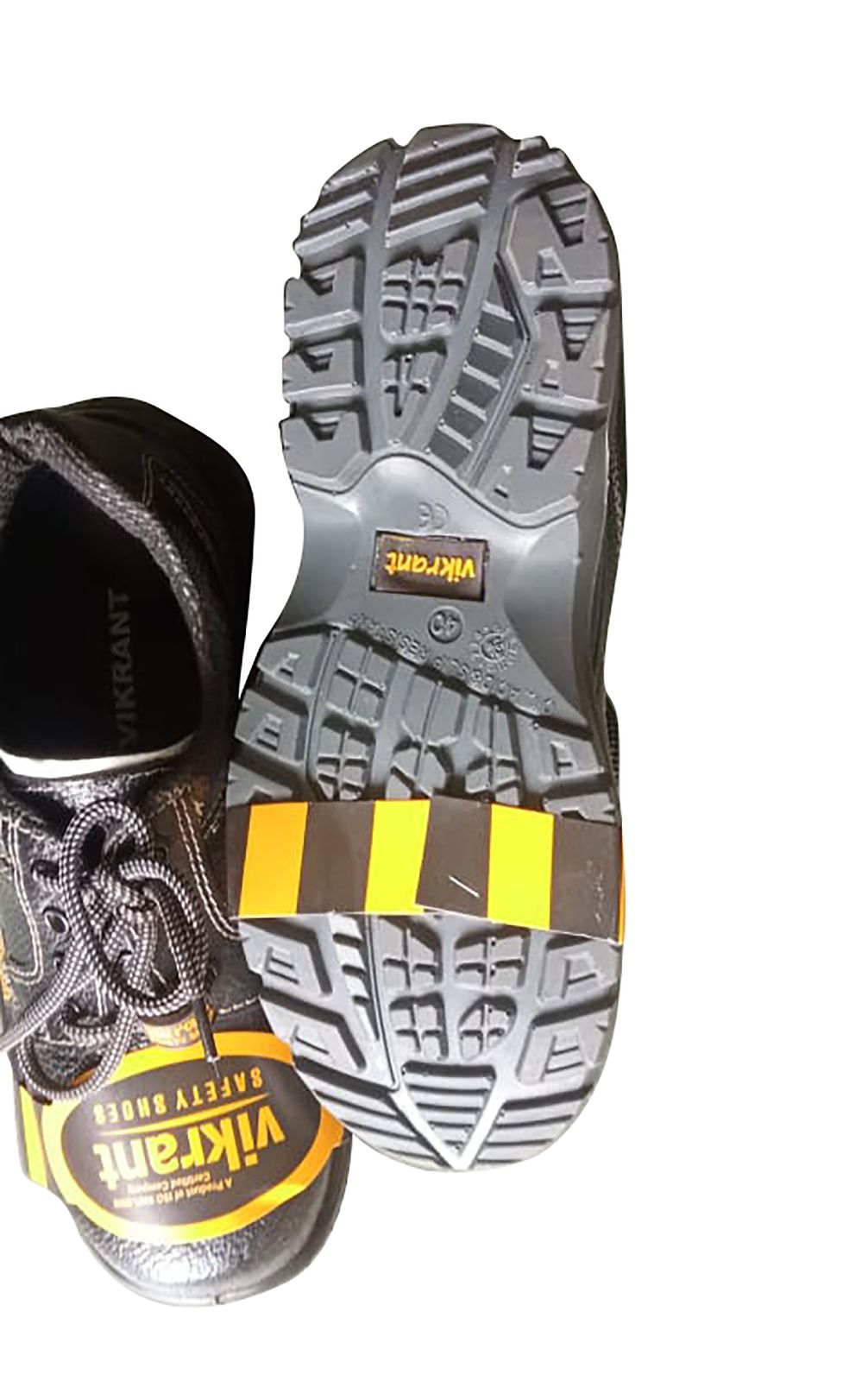 Real Leather Steel Toe Safety Shoes Black_1