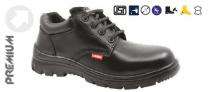 BS9033 CG Smooth Leather Steel Toe 200 J Safety Shoes Black_0
