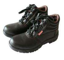 Recto Single Density Real Leather Steel Toe Safety Shoes Black and Brown_0