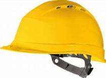 Honeywell HDPE, PVC Yellow Nape Safety Helmets A59I_0