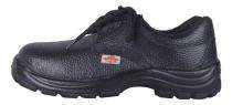ANCHOR Real Leather Rubber Toe Safety Shoes Black_0