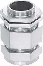 HMI Brass Double Compression Glands Nickel Plated 3/4 inch_0
