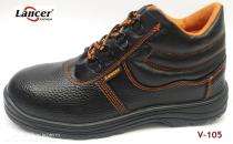CG Leather Steel Toe Safety Shoes Black_0