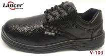 Lancer GHV103 Suede Leather Steel Toe Safety Shoes Black_0