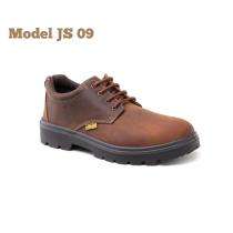 JAMA JS009 Real Leather Steel Toe Safety Shoes Brown_0