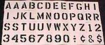 Alpha Numeric White 1" Stencil_0