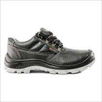 Real Leather Rubber Toe Safety Shoes Brown_0