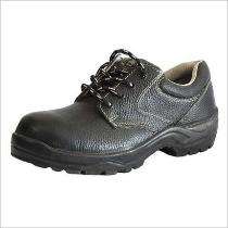 Real Leather Rubber Toe Safety Shoes Grey_0
