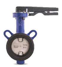 NVR 40 - 500 mm Wafer Type DI Butterfly Valves Screwed to BSP PN 2.0 Art No.119_0