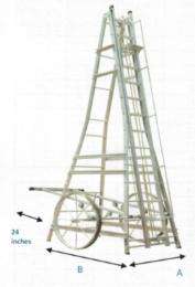 MAK Engineering 20 - 35 ft 250 - 300 kg Ladders Aluminium_0