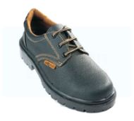 Real Leather Steel Toe Safety Shoes Black_0