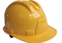 HDPE Yellow Air Ventilated Safety Helmets_0