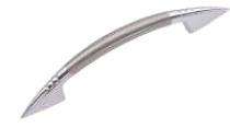 Hippo Zinc Curved Door Handles Satin HP104_0