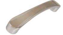 Hippo Zinc Curved Door Handles Antique HP128_0