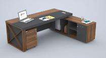 Ferris Modular Office Tables Brown Pre Laminated Particle Wood_0