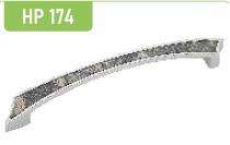 Hippo Zinc Curved Door Handles Satin HP174_0