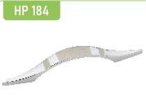 Hippo Zinc Curved Door Handles Chrome HP184_0