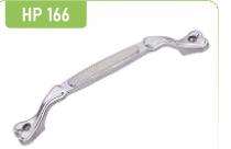 Hippo Zinc Curved Door Handles Antique HP166_0