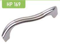 Hippo Zinc Curved Door Handles Satin HP169_0