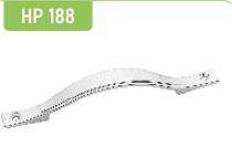 Hippo Zinc Curved Door Handles Chrome HP188_0