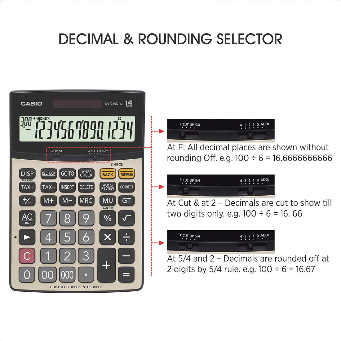CASIO DJ-240D Plus Financial 14 Digit Calculator_2