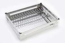 Stainless Steel Rectangular Basket Kitchen Storage Organiser 2 8 x 20 x 15 mm_0
