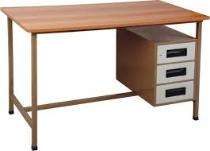 Computer Office Tables T.A. Grey Metal with Wood_0