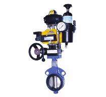 OMKAR 50 - 2000 mm Pneumatic Cast Iron Butterfly Valve Regulating the Flow_0