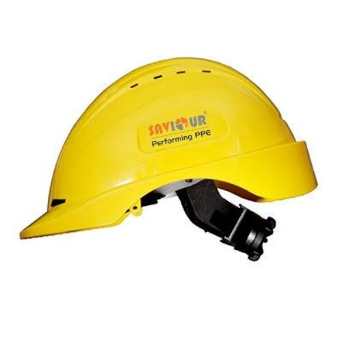 HDPE Yellow Air Ventilated Safety Helmets_0