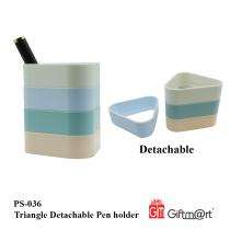 Resin Multicolor Triangle Detachable Pen Stand_0