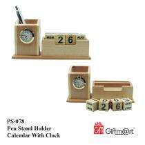 Wood Brown Room or Cabin Pen Stand_0