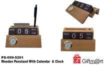 WOOD Brown Desk Pen Stand_0
