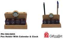 Wood Brown office/Home cabin Pen Stand_0