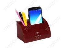 TRAWOW Desk Organizer 15*8.5*8.5 CM BROWN_0