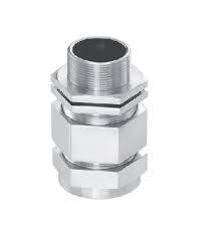 Brass Double Compression Glands Nickel Plated 3 inch_0