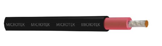 Microtek dc4sqmm 1 Core 4 Multistrand Tinned Copper Solar DC Cable DIN53387 Black , BLACK RED LINE 100 m_0