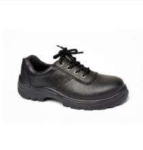 Buff Leather Steel Toe Safety Shoes Black_0