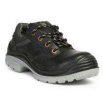 SH1102A7 Real Leather Steel Toe Safety Shoes Black_0
