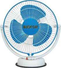 Black Cat 300 mm 3 Blades White and Blue Table Fan_0