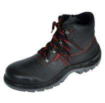 Leather Rubber Toe Safety Shoes Black_0