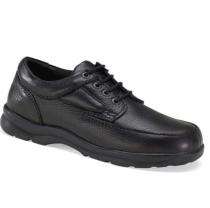 Suede Leather Plain Toe Safety Shoes Black_0