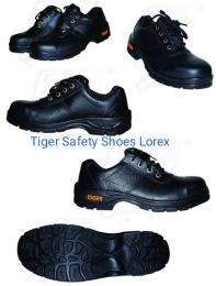 TIGER LOREX Suede Leather Steel Toe Safety Shoes Black_0