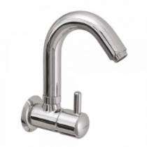 Plumber Bathware Chrome Plated Sink Cock with Swivel Spout Faucet AZTEC AZT-2107_0