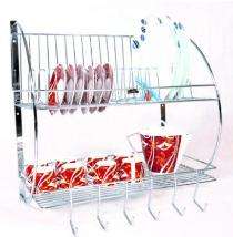 Stainless Steel Rectangular Plate Holder, Cup Holder Kitchen Storage Organiser_0
