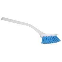 Nylon Bathroom Cleaning Brush Plastic Handle White_0