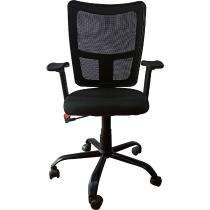 HomeTown Revolving Black 450 x 450 x 1000 mm Mesh Office Chairs_0