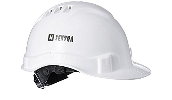 Ventra HDPE White Cross Ventilated Safety Helmets_0