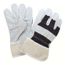 Mallcom Jeans Fabric Split Leather Safety Gloves 6 - 11 inch_0