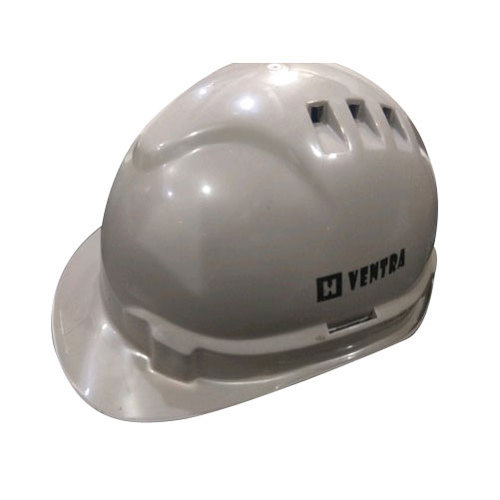 Ventra HDPE Grey Cross Ventilated Safety Helmets_0